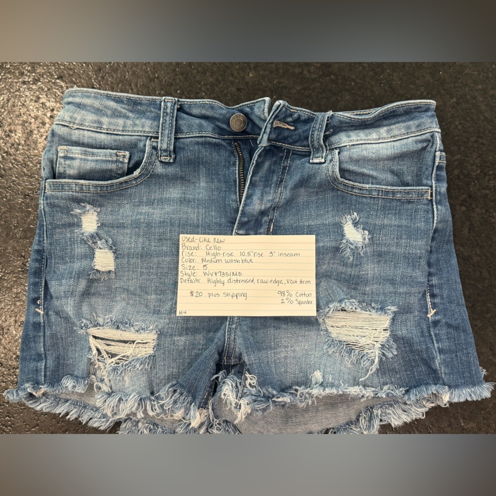Cello – Distressed Raw Hem Shorts - Size 5 - $20 + Shipping